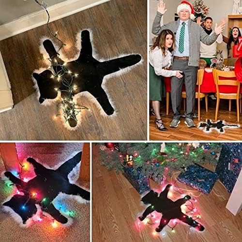 Light Up Fried Cat Rug Funny Christmas Lights Decoration