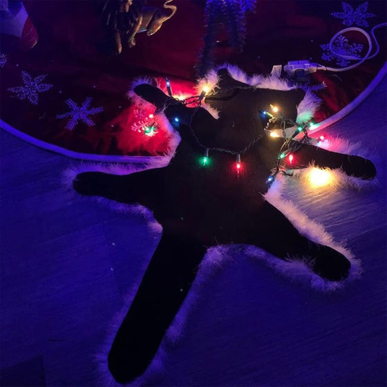 Light Up Fried Cat Rug Funny Christmas Lights Decoration