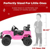 12V Kids Ride On Truck Car w/Parent Remote Control, Spring Suspension, LED Lights, AUX Port - Pink