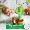 Dancing Talking Cactus Mimicking Toy,Talking Repeat Singing Sunny Cactus Toy 120 Pcs Songs for Baby