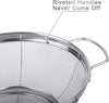 3 Pack 18/8 Stainless Steel Colander Sieves(5-Quart, 4-Quart and 3-Quart), Mesh Strainer Net Baskets with Handles