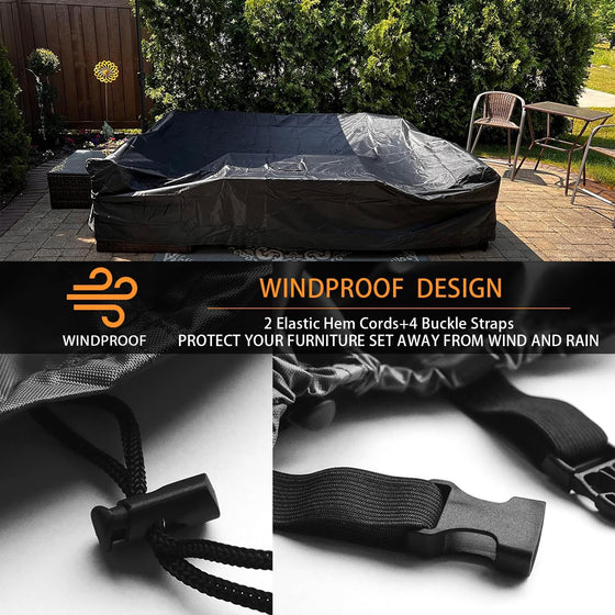 Patio Furniture Set Cover Outdoor Sectional Sofa Set Covers Outdoor Table and Chair Set Covers