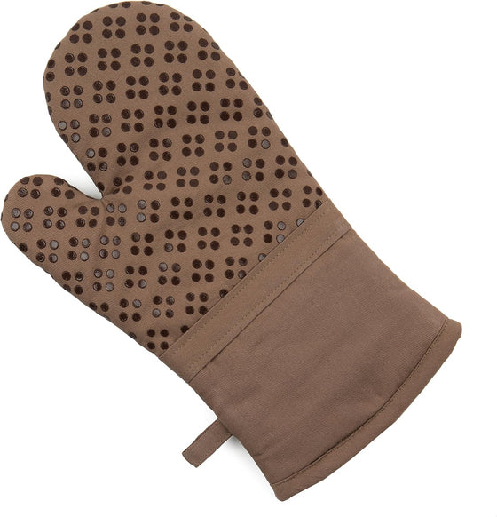 Oven Mitt and Pot Holders Silicone Set of 3, Non-Slip Kitchen Hot Pads and Oven Mitts Set