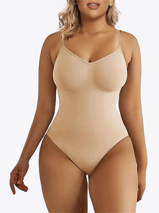 Sculpting Round neck bodysuit | Narrow Strap