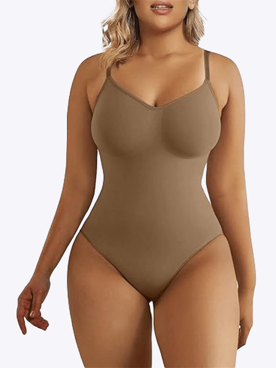 Sculpting Round neck bodysuit | Narrow Strap