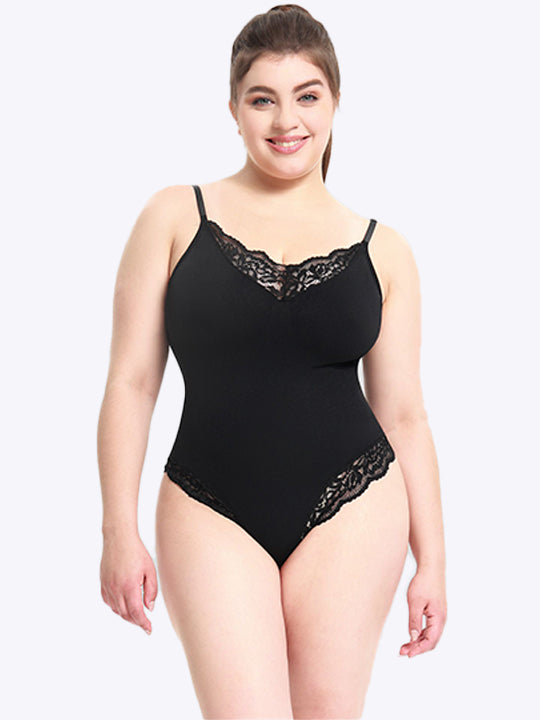 Black Lace Briefs Bodysuit