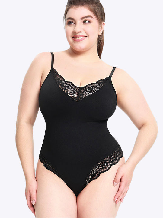 Black Lace Briefs Bodysuit