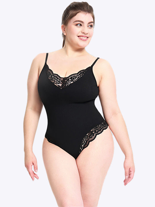 Black Lace Briefs Bodysuit